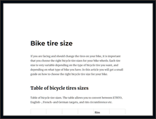 Tablet Screenshot of biketiresize.com